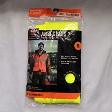 Walls Medium Yellow Mesh Safety Vest Hi-Vis ANSI Class 2 3M