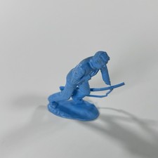 Vintage Marx Battle of Blue Gray light blue Wounded Soldier Falling Heart 1960