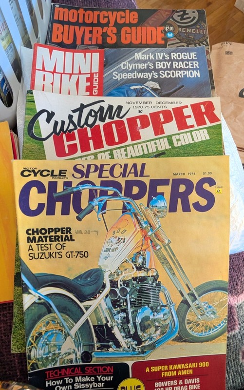 Lot Of 4 Vintage Motorcycle Biker Magazines