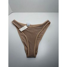 NEW Aerie American Eagle Sparkle Tan Bikini Bottoms Size Medium Womens