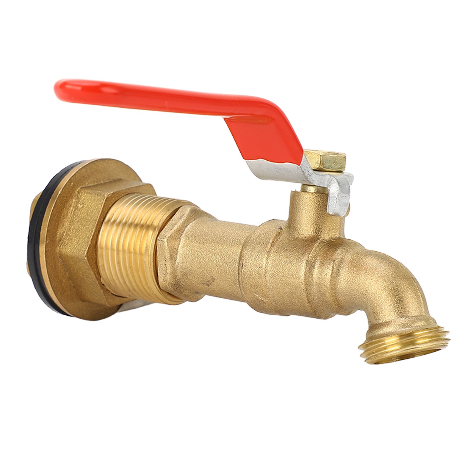 .Rain Barrel Spigot 1/2 Inch Quarter Turn Brass Ball Valve Faucet With Bulkhead☜