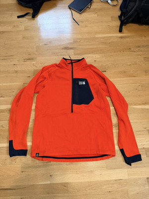 Mountain Hardwear Polartec Power Grid Half-Zip Jacket  Large Orange NWOT