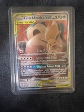 Carta Pokemon Eevee & Snorlax Tag Team GX 120/181