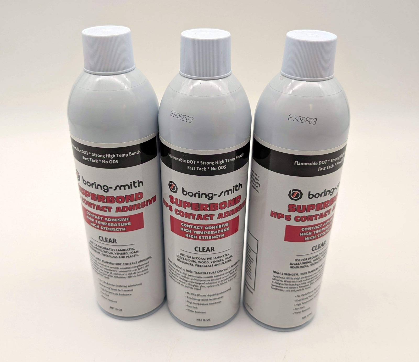 Superbond HPS Contact Adhesive High Temp for Laminates Veneers Wood 15 Oz 3 Cans