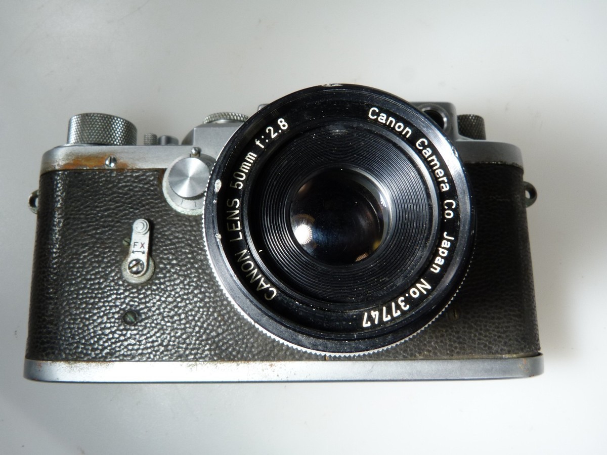 VINTAGE LEOTAX K Rangefinder Film Camera w CANON 50/2.8 Lens .READ