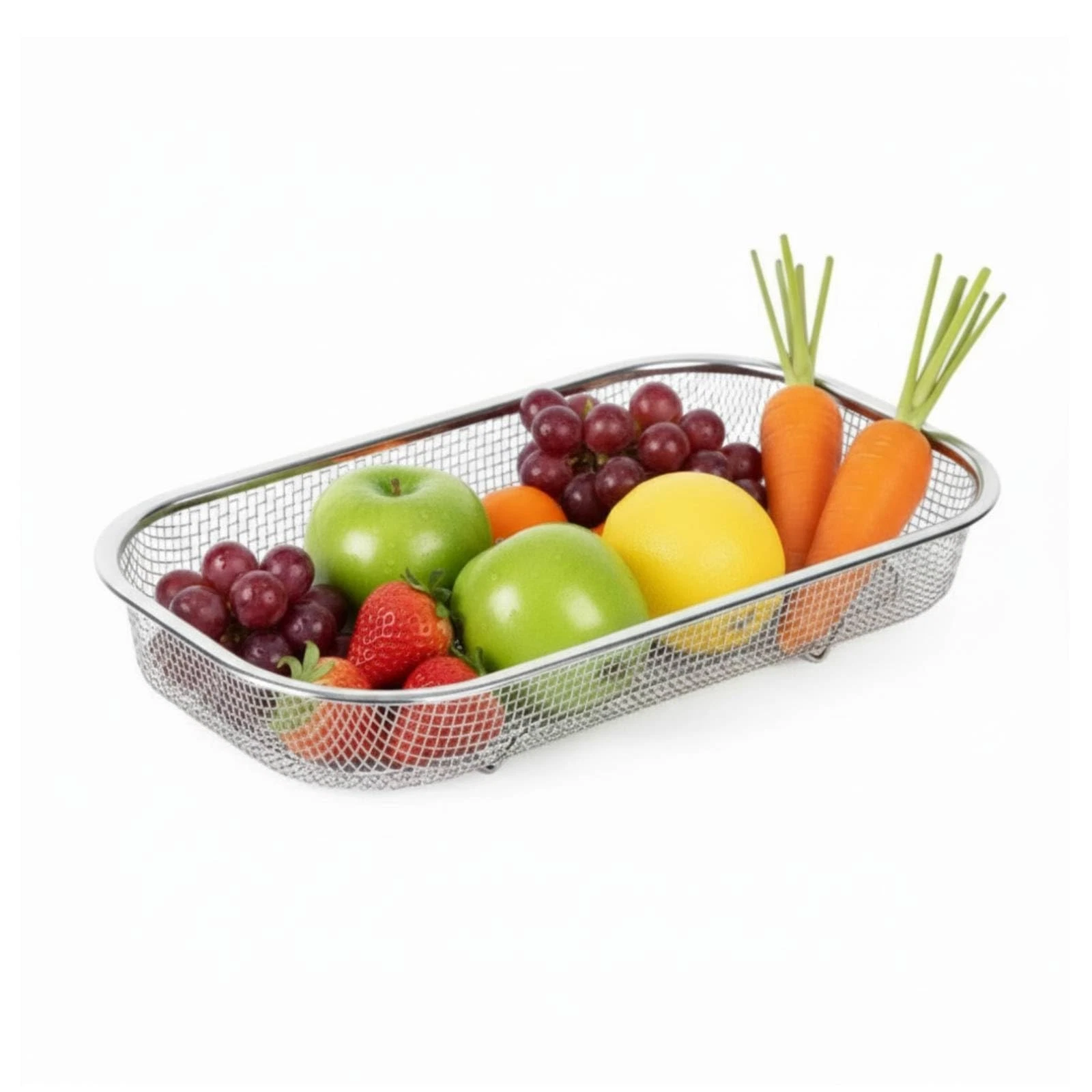 18/8 Stainless Steel Colander Strainer for Kitchen, Rectangular Colander for ...