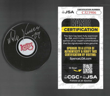 Mike Vernon Signed Detroit Red Wings Centennial 100th Puck JSA COA
