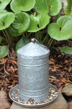 1-LARGE SILO METAL BIRD FEEDER,Country Garden Decor,Nature Theme,Farm Decor,Gift