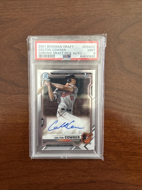 1st 2021 Bowman Chrome Draft Pick AUTO/ Graded Mint CDA-CC COLTON COWSER RC