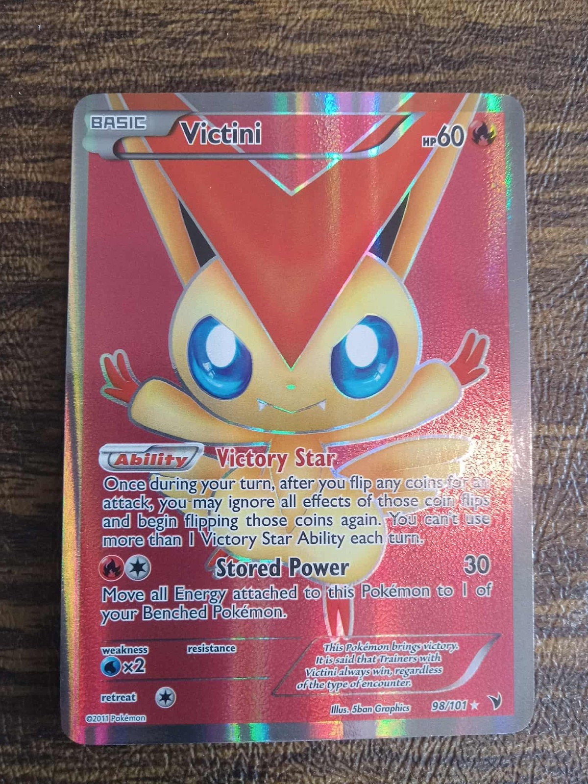 Victini (Full Art) 98/101 BW Noble Victories Ultra Rare Pokemon - NM