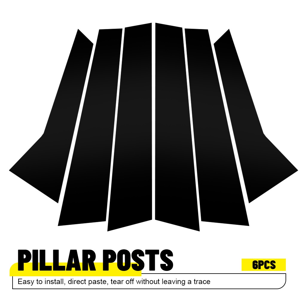 For Porsche Macan 2014-2022 Black Car Window Moulding B.C Pillar Trim Cover 6x B