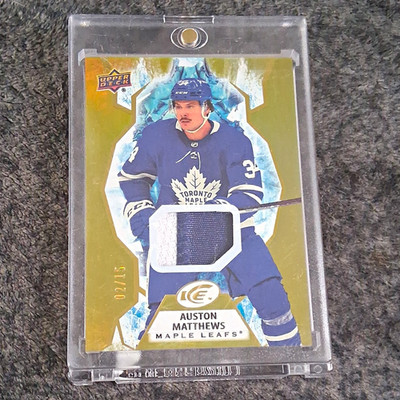 Upper Deck 2021-22 Ice Auston Matthews Maple Leafs #62 Gold Patch MEM /15
