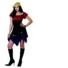 Wicked Gypsy Halloween Costume 3/5 Blue Red Dress 2 Pc Juniors Girls Teen