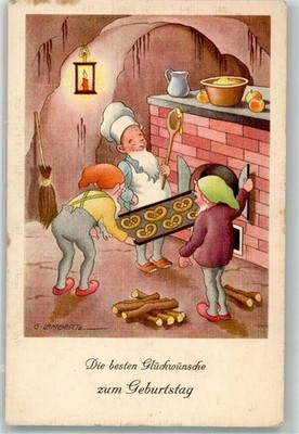 10733923 - Signed Lambertz G. Birthday Pretzel Baking Gnome