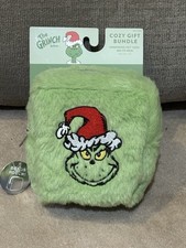 NEW, DR SEUSS THE GRINCH COZY GIFT BUNDLE, COZY SOCKS, EYE MASK POUCH