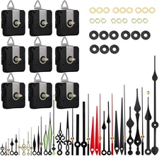 EMOON 9 Pieces Clock Mechanism Replacement Kit with 12 Pack Clock Hands, Silent 