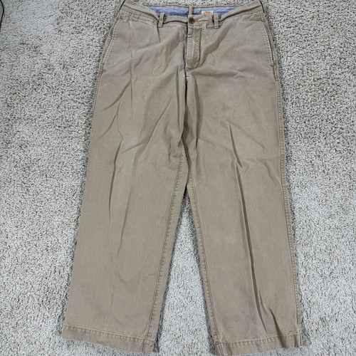 Timberland, Timberland Men’s Vintage Khaki Trousers W36 L30 100% Cotton Casual Flat Front