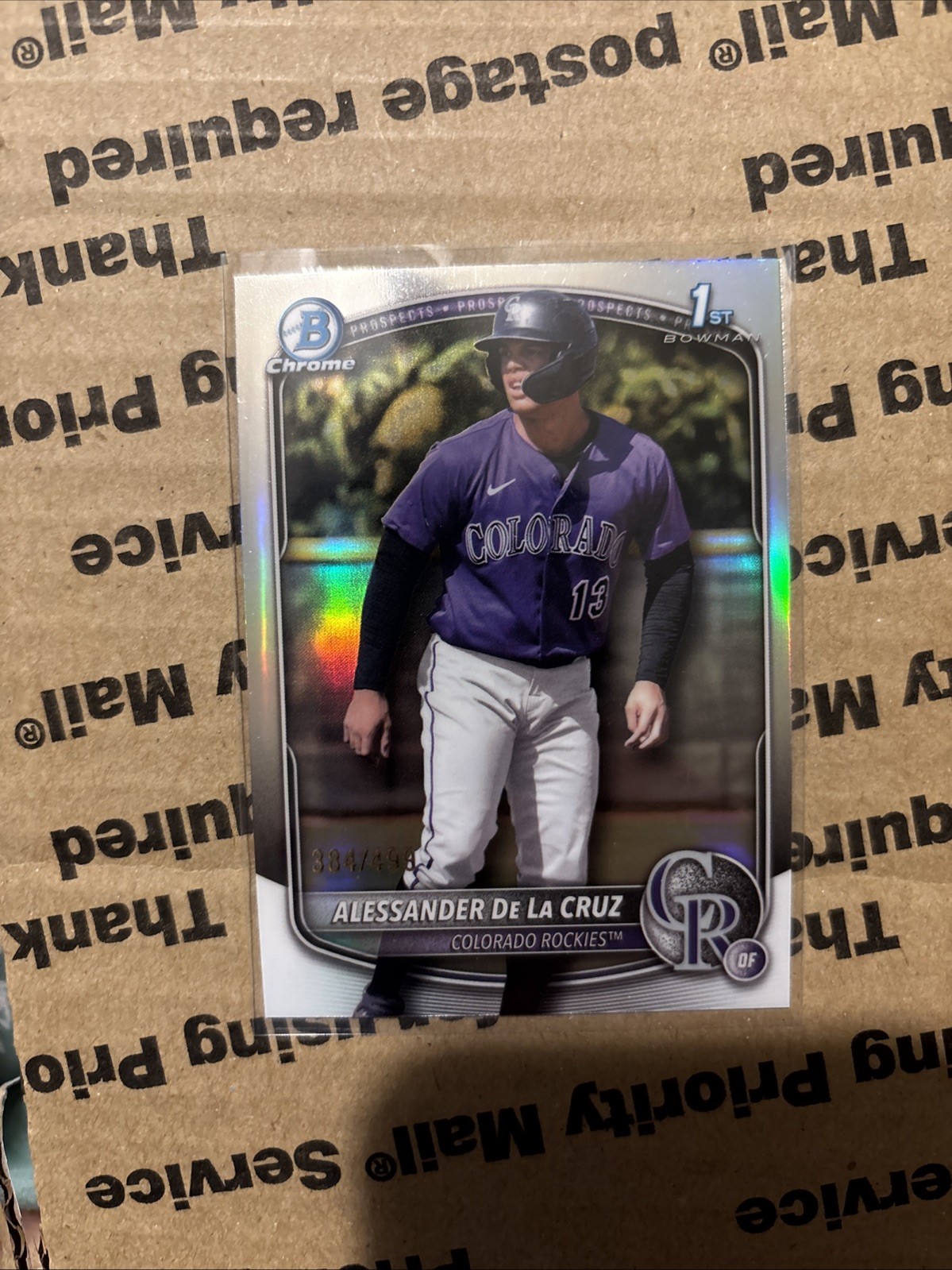 2025 Bowman Chrome-#BCP-219 Alessander De La Cruz 1st Refractor /499