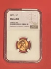 1955 Lincoln Wheat Penny NGC MS66 RD