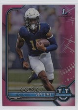 2021-22 Bowman U Chrome Prospects Pink Refractor Jeff Sims #44 1by2