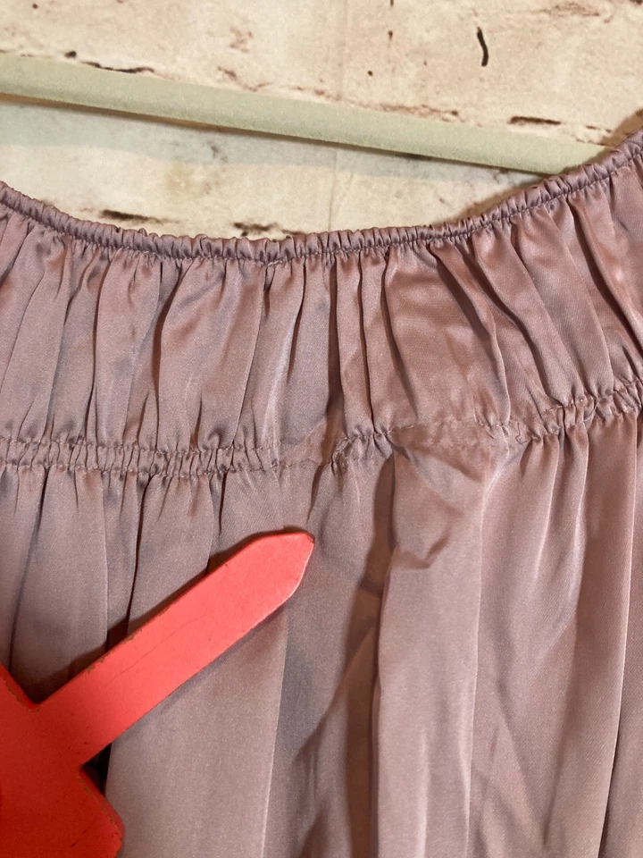 Violet & Claire Babydoll Top Womens XL Purple Satin Milk Maid Romantic Feminine - Image 4 of 4