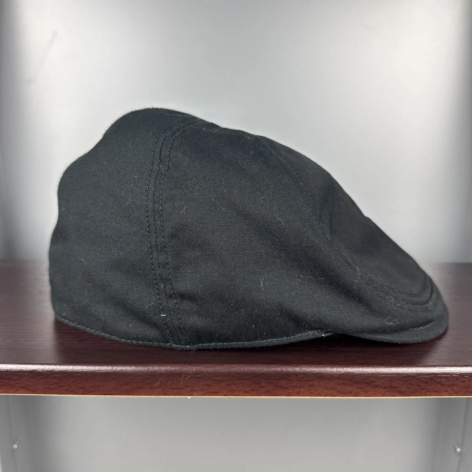 Gorra plana Goorin Bros Murray 6 paneles Newsboy negra 100 % algodón grande Foto 2 de 4