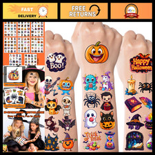 Halloween Temporary Tattoos for Kids - Party Favors, Goodie Bag Stuffers, Crafts
