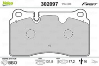 Valeo Bremsbelagsatz, Scheibenbremse Vorderachse U.A. FüR Audi, Cupra, Seat, VW
