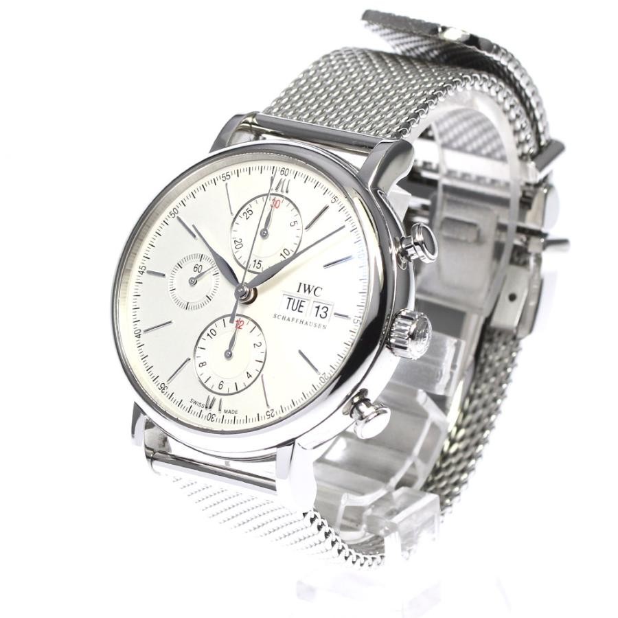 IWC PORTOFINO IW391028 42mm SS Silver Dial Automatic Chronograph Day-Date #C448