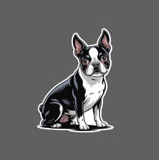 Boston Terrier Sticker Waterproof Decal Dog Pet Animal Friend Family Gift NEW