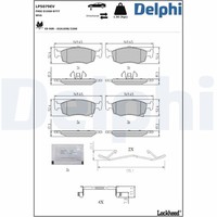 Delphi BremsbeläGe Bremsbelagsatz Scheibenbremse FüR Fiat 500E 332