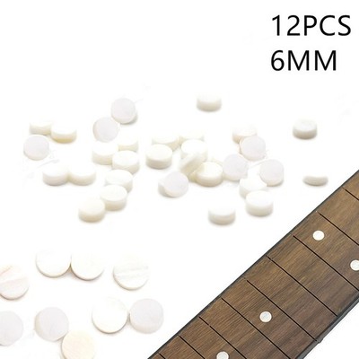 12 Stck. Weiß Perlmutt Inlay Punkte Tonpunkt Gitarre Bass Griffbrett Zum Selber