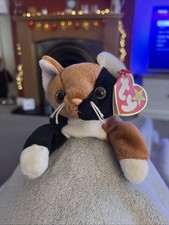 BNWT Retired Ty Beanie Baby Plush Chip the Brown Black Cat New Tagged Retired