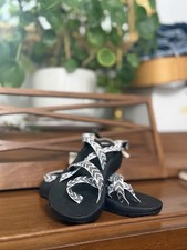 Women&rsquo;s Chaco Black & White Strap Sandals Size 9