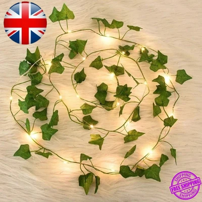 5/10M LED Ivy Leaf Vine String Lights Faux Creeper Garland Decor UK