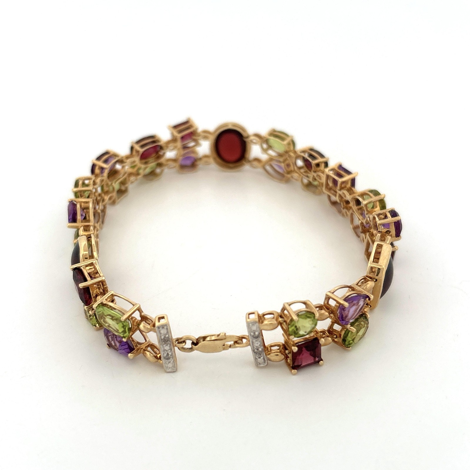 10K Multi-Gemstone Bracelet - image 5