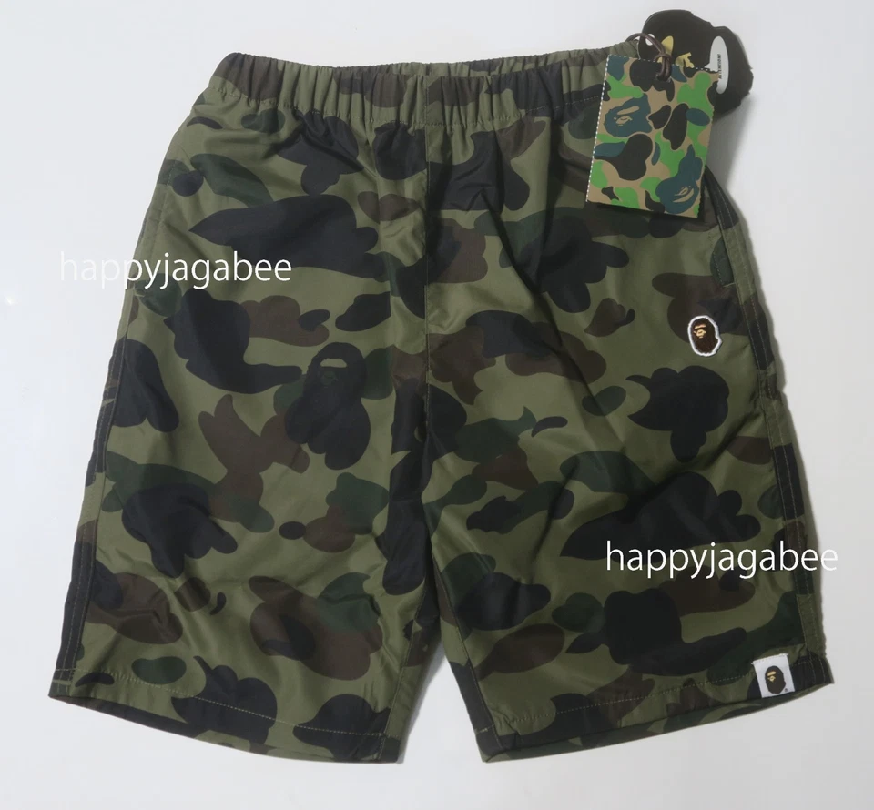 A BATHING APE BAPE KIDS 1ST CAMO ONE POINT BEACH SHORTS 1L80353003 b - Image 3 of 4