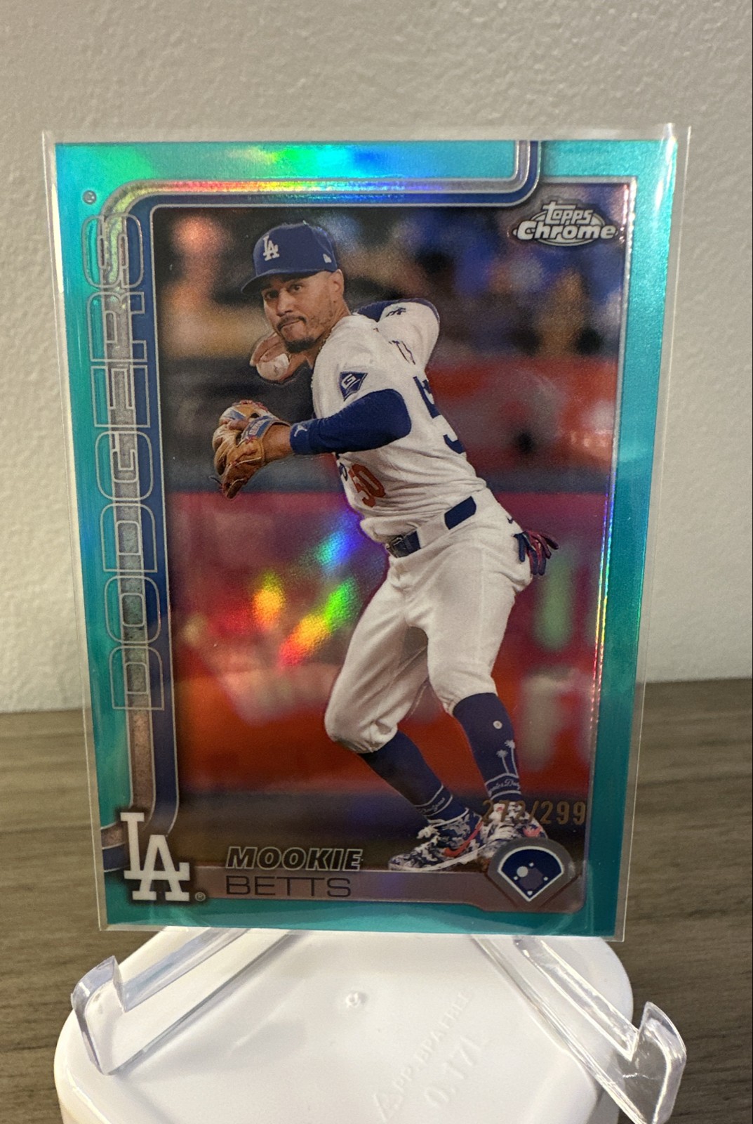 2025 Topps Chrome - Mookie Betts #50 Teal Refractor /299