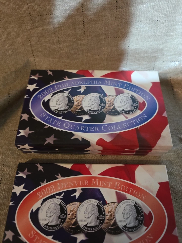 4 sets of 2002 D State Quarters Minted In Denver and Philadelphia In Case W/Coa - Image 2 of 4