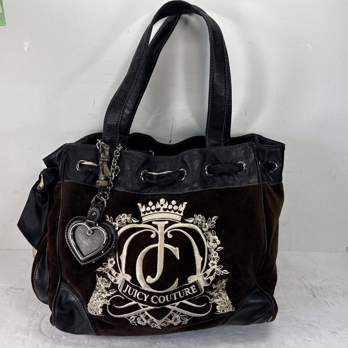 Vintage Y2K Juicy Couture Daydreamer Velour Purse Bag ((Stains