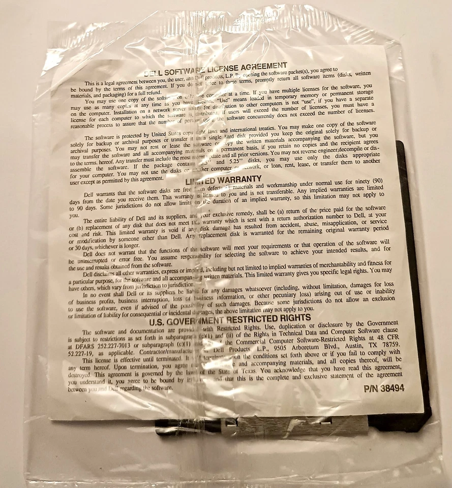 Dell DSK BT DOS 7.0 F3 DIAG WW Boot Driver Floppy Disk  PN: DP/N 04146C 2826C - Image 3 of 3