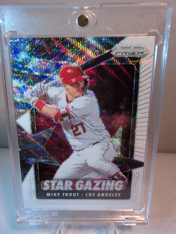 2020 Panini Prizm Mike Trout #SG-1 Star Gazing White Wave Prizm