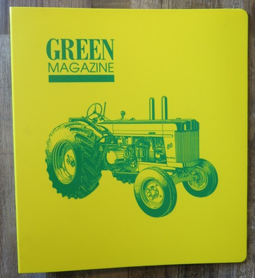 #ad Green Magazine empty Binder Album John Deere Tractors $12.95