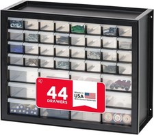 44-Drawer Small Parts Storage Cabinet Crafts Made in USA Black
