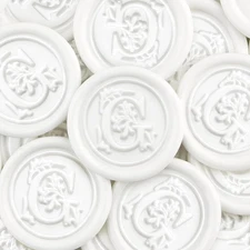 25Pcs White Wax Seal Stickers Handmade Envelope Seals Self Adhesive Letter Wax S