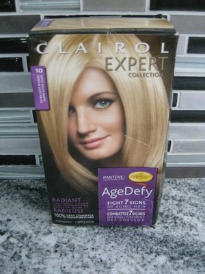 Clairol Expert Age Defy #10 Extra Light Blonde Hair Color Fight 7 signs of Aging