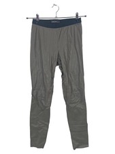 Marc Cain Lederoptik Leggings Damen Hose Grau Gr. 36 S Stretch