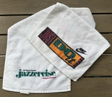 Nike Jazzercise Just DoIt Towel for Gym Workout Cannon White Cotton USA 39" Used