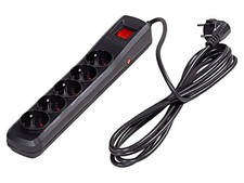 5904722197596 Power Strip: Fusing Sockets: 5 250VAC 10A Black ARCON