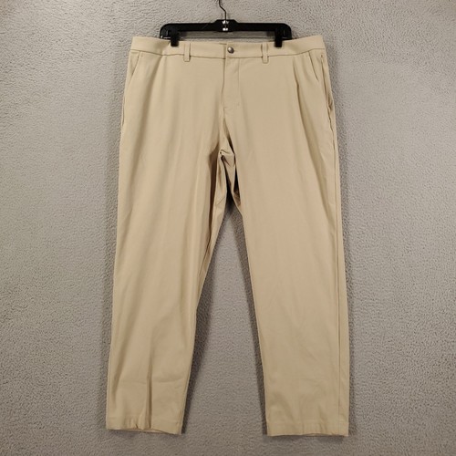 Lululemon ABC Classic Fit Trouser Warpstreme Mens Size 40 Pants LM5A05S Tan